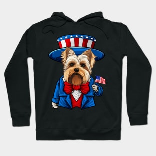 Funny 4th of July Biewer Terrier Dog Hoodie